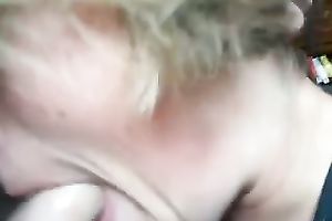 Blonde cute girlfriend with glamorous lips gives me astounding head