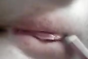 Poking my Russian taut vagina with a sharpie on intimate movie scene