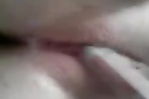 Poking my Russian taut vagina with a sharpie on intimate movie scene