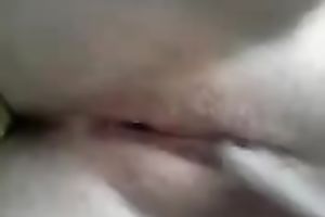 Poking my Russian taut vagina with a sharpie on intimate movie scene