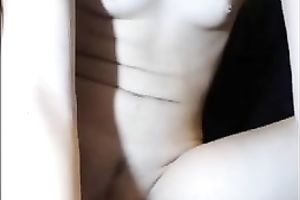 My horny leggy blond gal shows off her amazing masturbation skills