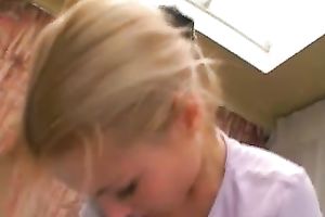 Fantastic oral job and ramrod riding skills of my golden-haired GF