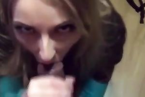 Nerdy light haired sweet cute gal was blowing rock hard jock