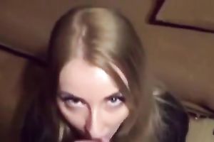 Nerdy light haired sweet cute gal was blowing rock hard jock