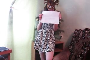 Zealous non-professional dark brown web camera hotwife showed off her a-hole