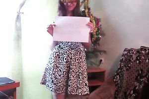 Zealous non-professional dark brown web camera hotwife showed off her a-hole