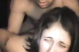 Boobalicious girlfriend gives head previous to we fuck from behind