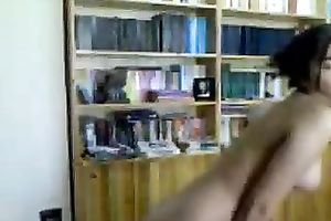 Sexy Malay dark brown teen on web camera shows me her big boobs