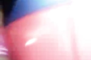 Giggling quite charming and natural Hindu brunette hair flashes her boobies