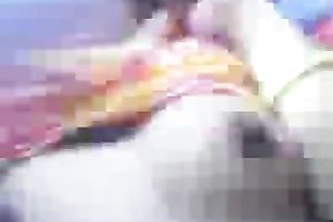 Giggling quite charming and natural Hindu brunette hair flashes her boobies