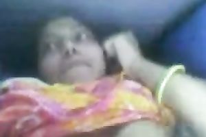 Giggling quite charming and natural Hindu brunette hair flashes her boobies