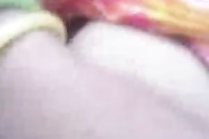 Giggling quite charming and natural Hindu brunette hair flashes her boobies