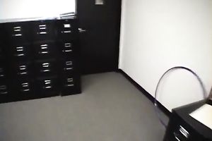 Big nosed blond tramp gives blowjob to her secret admirer