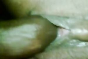 Big dark cock of my boyfriend permeates my moist bawdy cleft