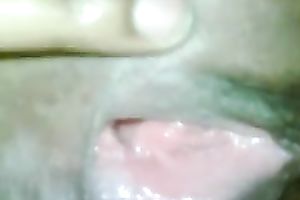 Big dark cock of my boyfriend permeates my moist bawdy cleft