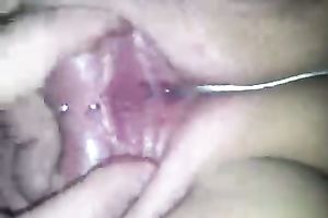 Pleasing puffy snatch of my chubby girlfriend with egg sextoy