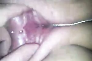 Pleasing puffy snatch of my chubby girlfriend with egg sextoy