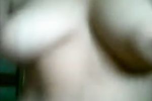 Cute shaggy haired Desi gal flashed her meatballs during the time that stripping on camera