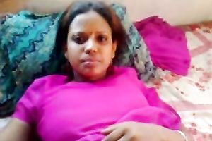 Submissive genuine Indian black skin cheating wife in hot red outfit
