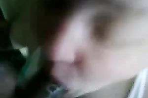 White juvenile babe blows to acquire her 1st portion of cum