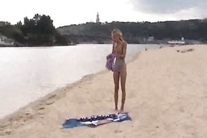 White sweetheart acquires in nature's garb to acquire that ideal tan