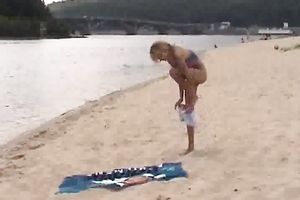 White sweetheart acquires in nature's garb to acquire that ideal tan