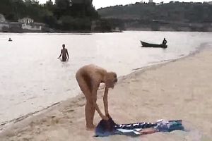 White sweetheart acquires in nature's garb to acquire that ideal tan