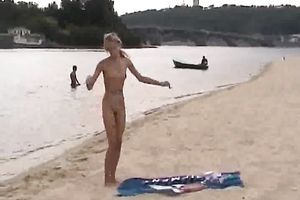 White sweetheart acquires in nature's garb to acquire that ideal tan