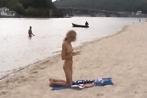 White sweetheart acquires in nature's garb to acquire that ideal tan