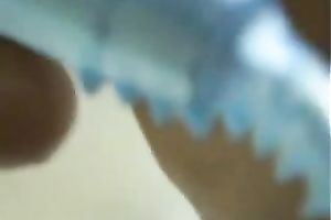 Cute non-professional white black cock slut widen her legs and toyed her cunt