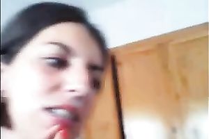 Torrid slender wench with unattractive tits was willing for nonstop irrumation pleasures