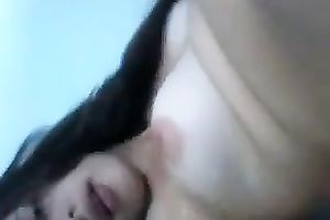 My perverted lascivious dark brown GF brags of her a-hole and finger sher vagina on web camera