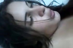 My perverted lascivious dark brown GF brags of her a-hole and finger sher vagina on web camera