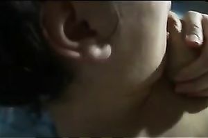 Cute brunette hair wifey stripped masturbates during the time that I film her