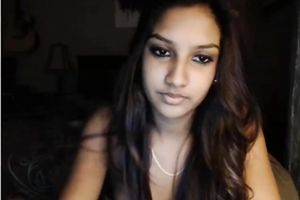 Sexy slim and lengthy haired Desi cam playgirl positions in the evening