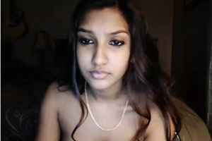 Sexy slim and lengthy haired Desi cam playgirl positions in the evening