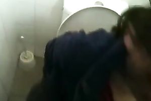 Stranger skank lets me cum on her scones for money in the public water closet