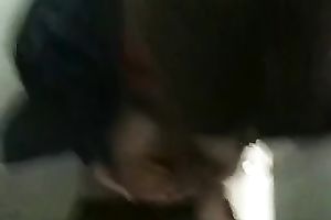 Stranger skank lets me cum on her scones for money in the public water closet