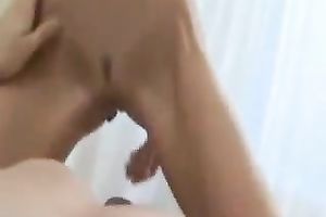 Skinny dark brown legal age teenager girlfriend engulfing my rod and riding it