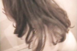 Gorgeous juvenile white sweetheart proudly shows her melons and pisses in the bathtub