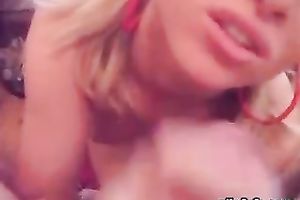 Insatiable blond licks my jock like sweet lolly pop