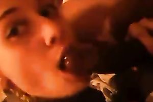 Sperm addicted GF sucks my large dark weenie like a pro