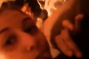 Sperm addicted GF sucks my large dark weenie like a pro