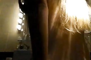 Slender lengthy light haired nympho bragged of her valuable hairless snatch