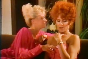 Ginger whore and golden-haired cutie engulf and ride powerful dong