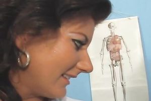 Lewd doctor Kristina uses unusual method to cure her patient