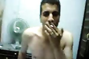 Sexy Arab playgirl with saggy bumpers smoking previous to sex enjoyment
