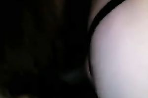 Black-haired call girl shows her cock-sucking skills to me