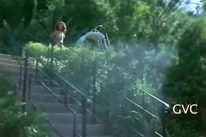 Kinky dawg greedily eats love tunnel of blonde head whore