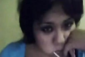 Slutty webcam brunette hair sucked sugar-plum and flashed her boobies